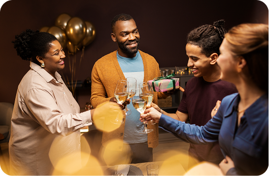 Guests celebrating at an event