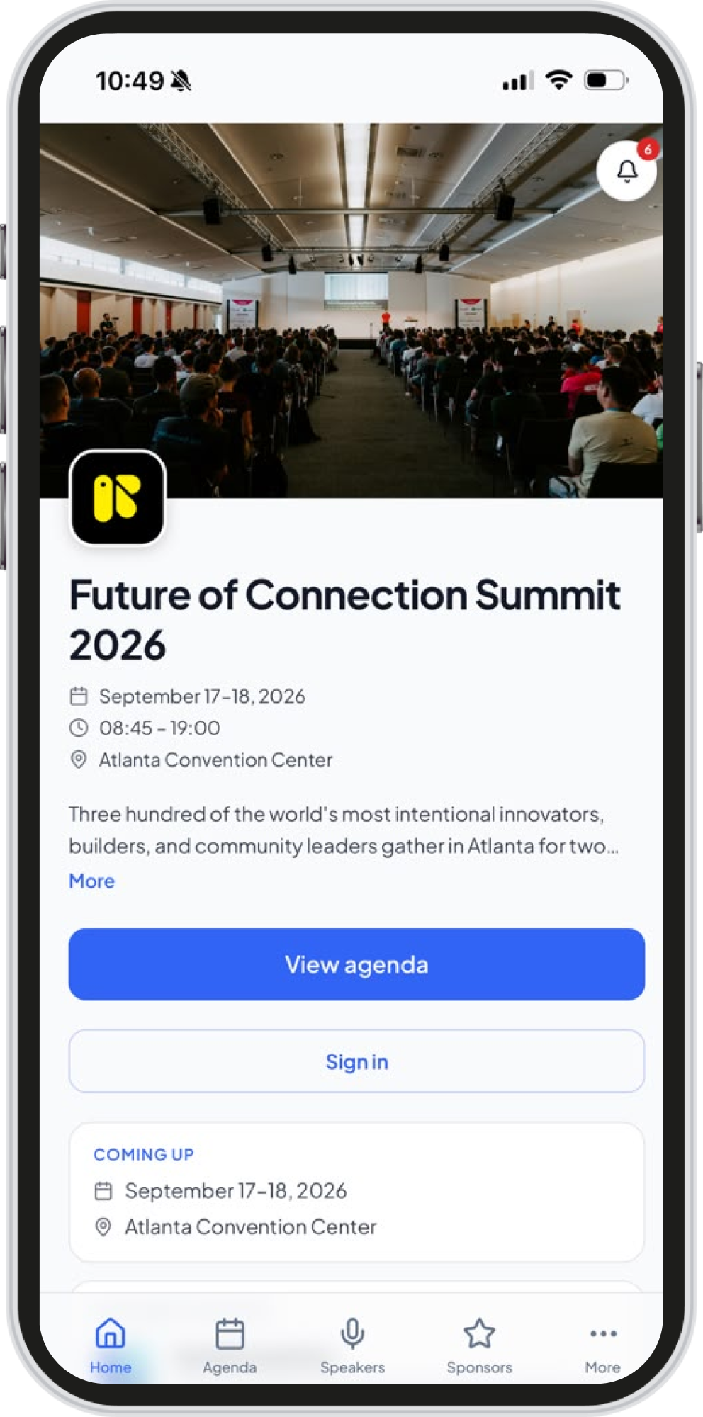 Mixle Events mobile app